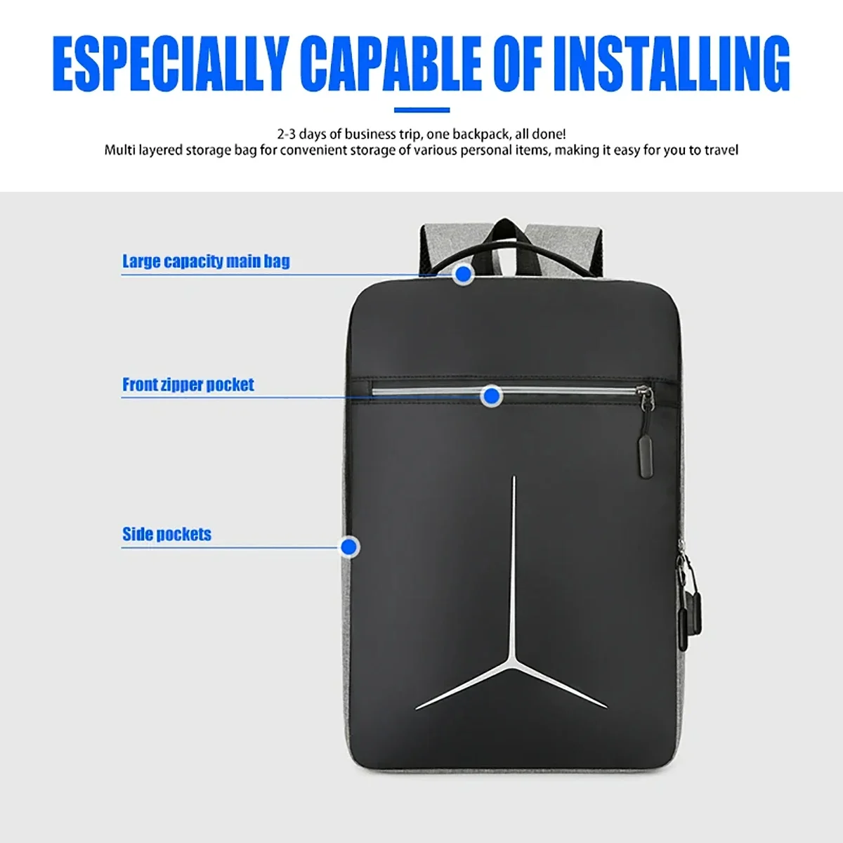 Anti Theft USB Waterproof Hard - Travel Backpack Anti Theft recension och pris