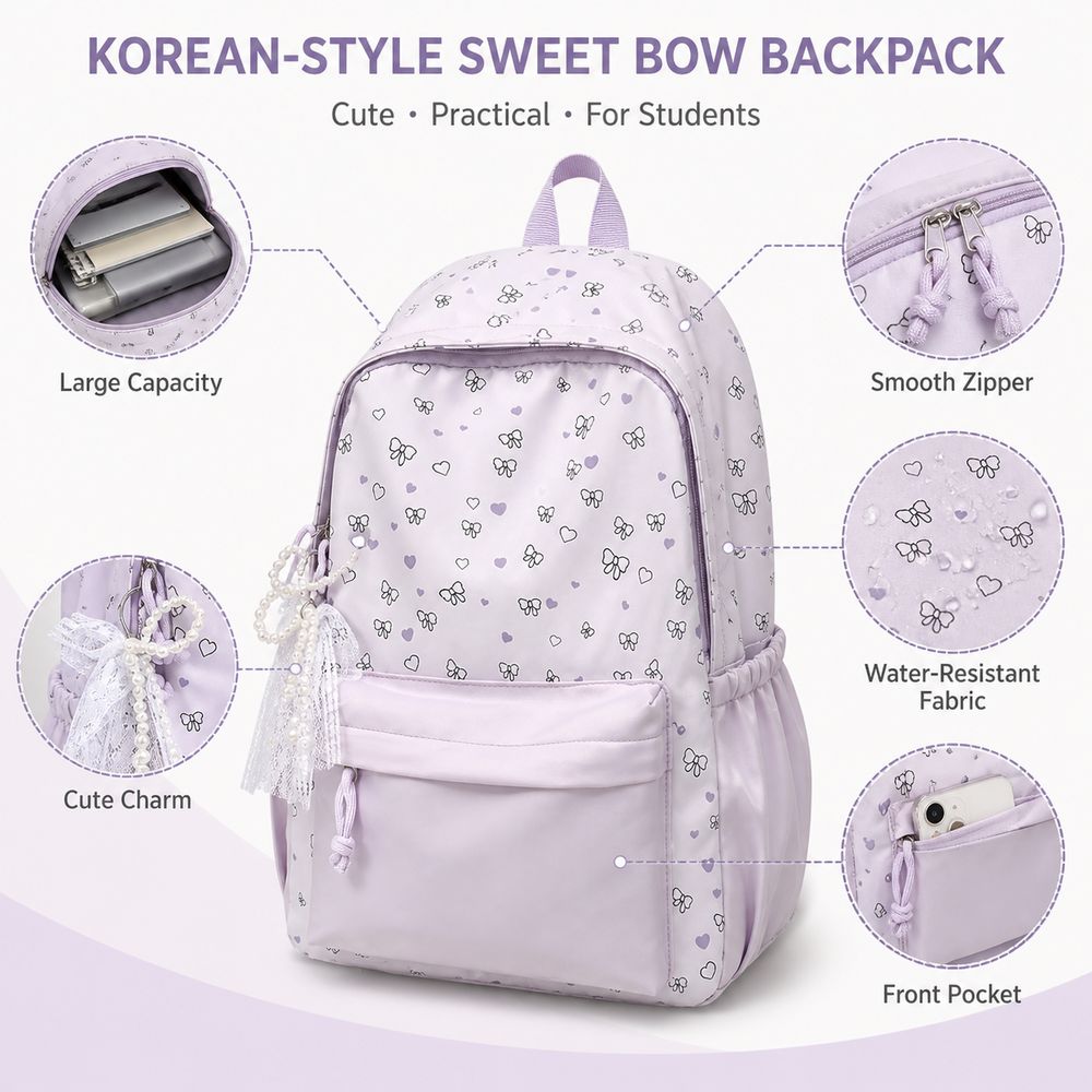Casual Large Capacity Student  - Fashion Backpack Women recension och pris