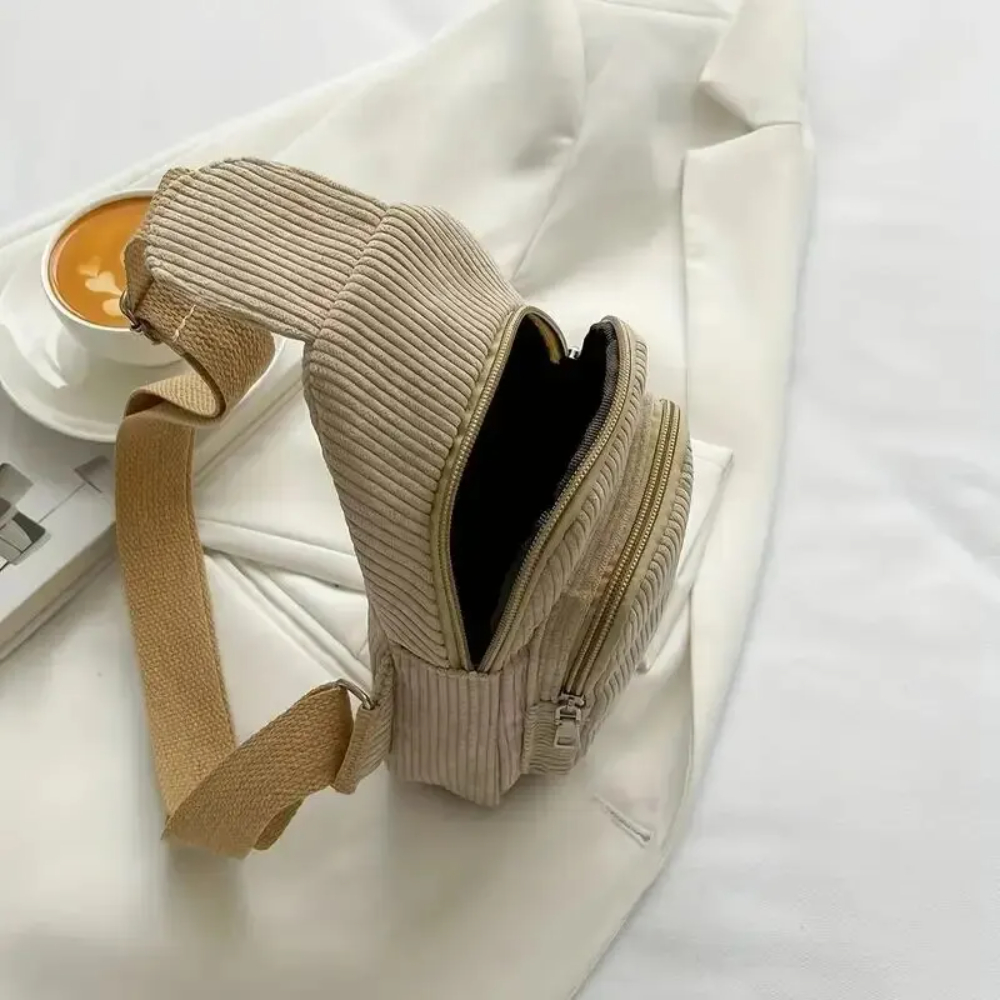 Vintage Corduroy Crossbody Bag - Sling Backpack Shoulder recension och pris