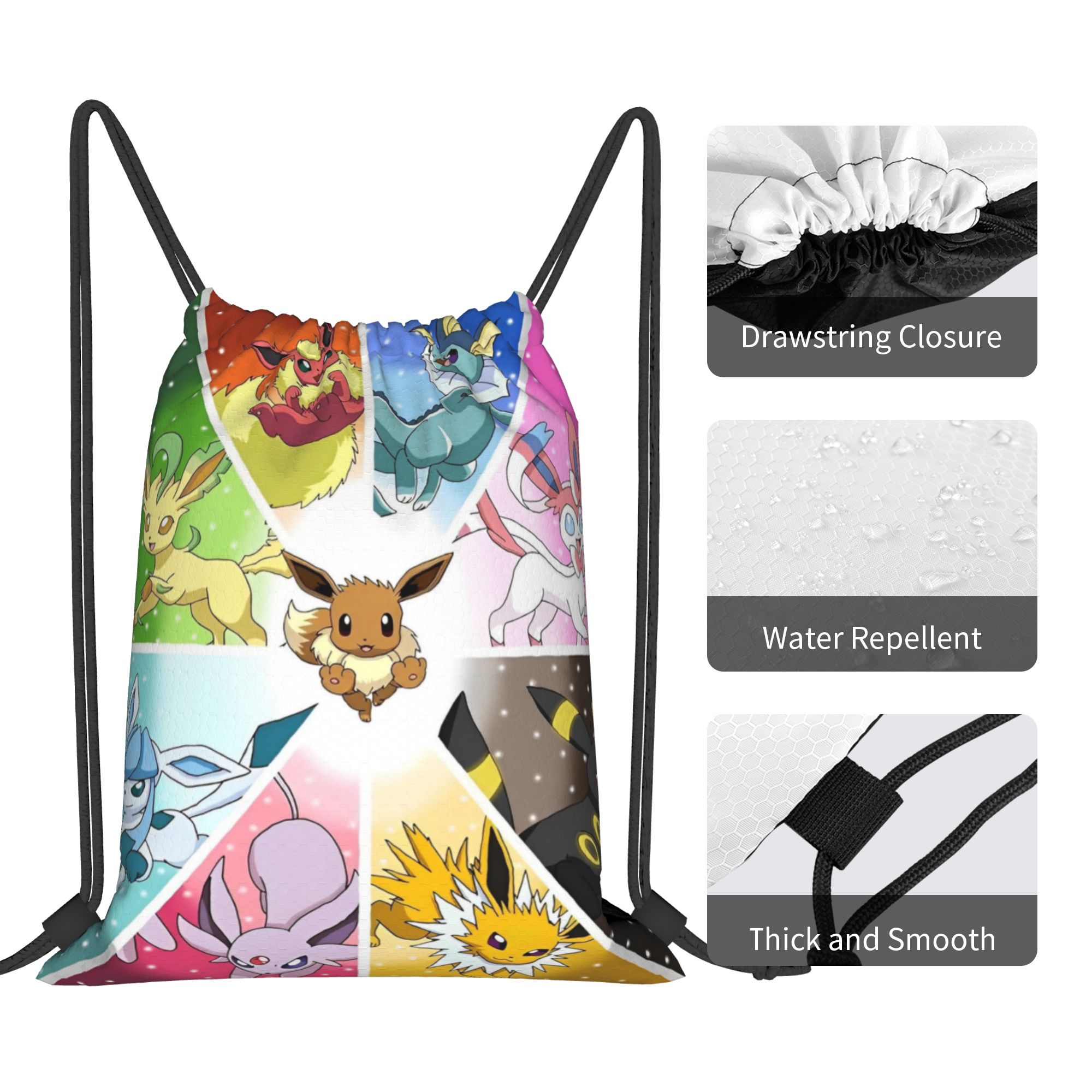 90s Anime Poke-Mon Drawstring  - Drawstring Gym Bag recension och pris
