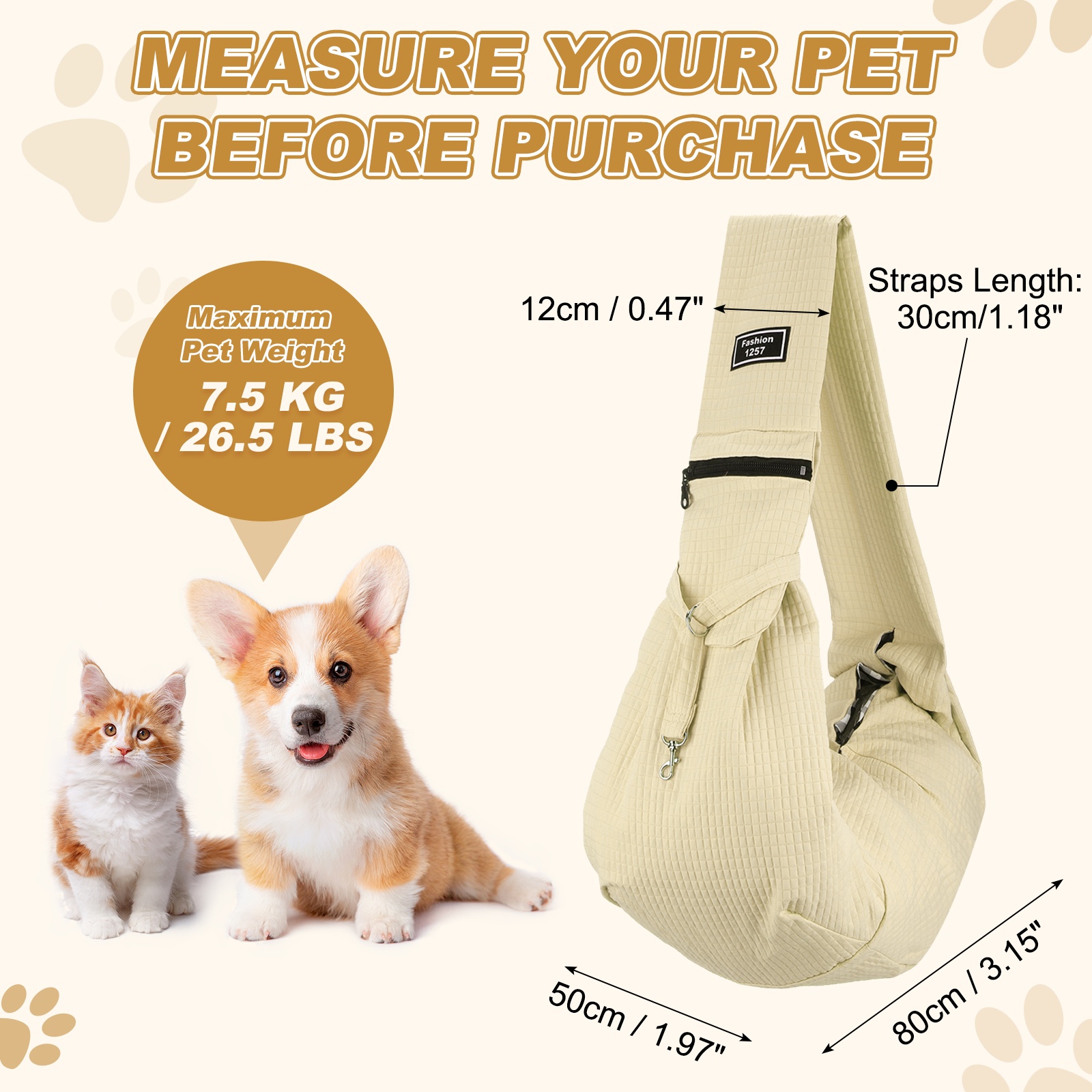 Dog Sling Carrier for Small Do - Sling Backpack Shoulder recension och pris
